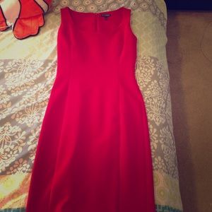 Hot red dress knee length
