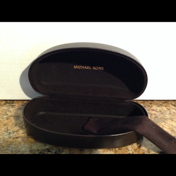 Michael Kors Sunglasses Case Brown Leather