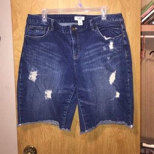 Denim Long Shorts