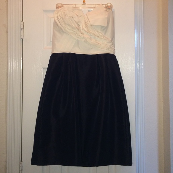 Max and Cleo black and cream strapless dress - Picture 1 of 4