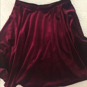 Red Velour skirt