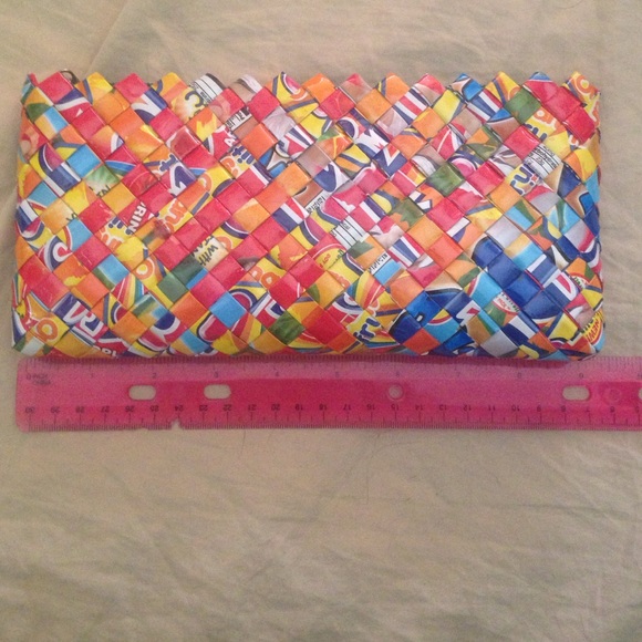 recycled candy wrapper clutch