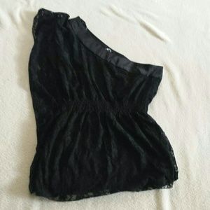 Black one shoulder blouse