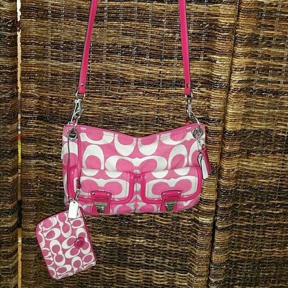 Coach Purse & Matching Wristlet