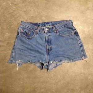 Levi's high waisted cutoff shorts