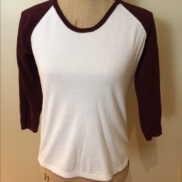 Maroon and White sweater