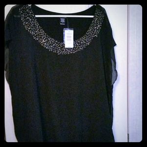 Torrid Black Beaded Top