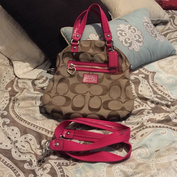 Pink Coach Poppy handbag.