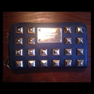 Navy studded Michael kors wallet