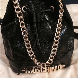 Moschino bag faux croco