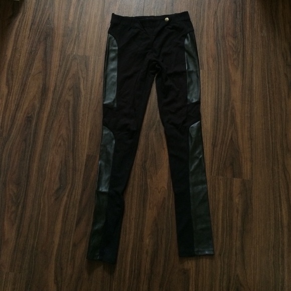 Faux leather pants