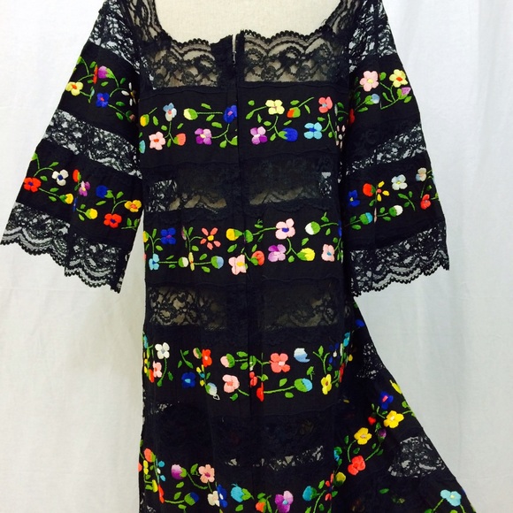 Vintage Mexican Bohemian Maxi Dress❤️ - Picture 3 of 4