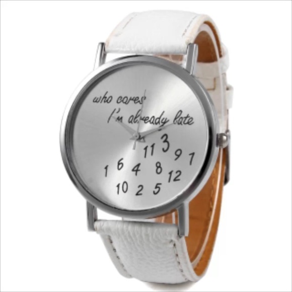 Accessories - 🌟Host Pick🌟White "Who Cares" Watch