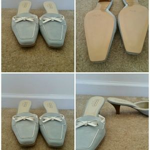 Powder Blue Coach Kitten Heels Never Worn