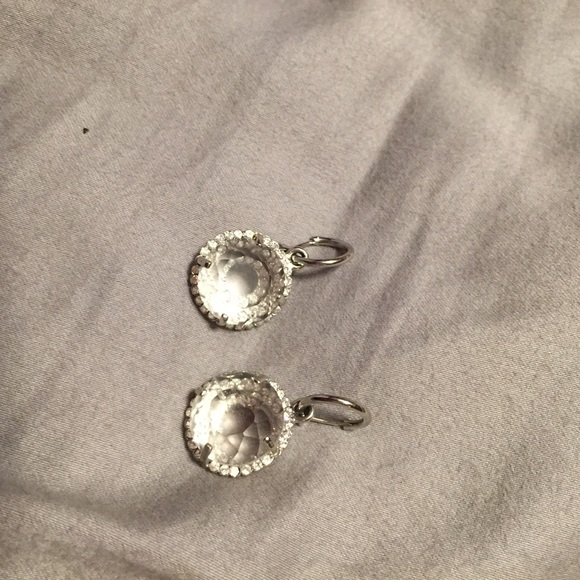 silver diamond earrings