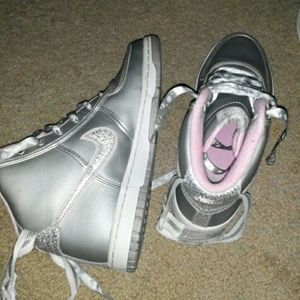 Pink & Silver Sparkly Nike Airs