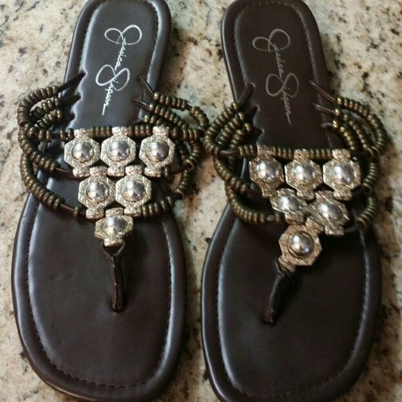 Jessica Simpson metal flat sandal