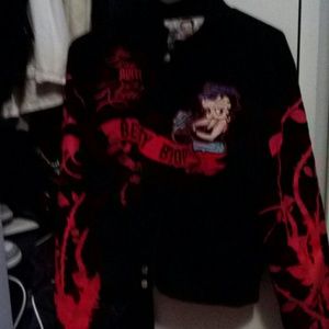 Betty boop jacket with betty boop bag