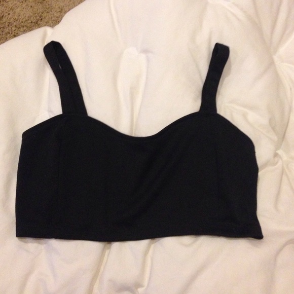 Black caged bra top, worn once!