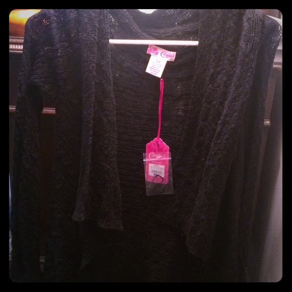 Candies black lightweight cardigan
