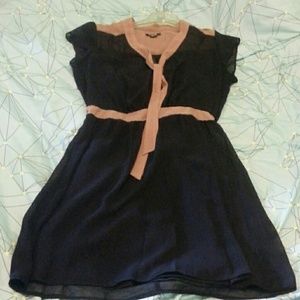 Black and chestnut colored dress from Macy's.