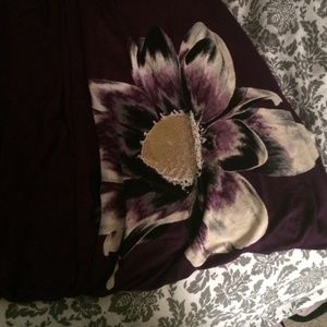 Dark purple cotton strapless summer dress!