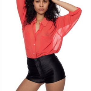 Black AA disco shorts