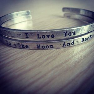 I love you " To The Moon And Back " bracelet.