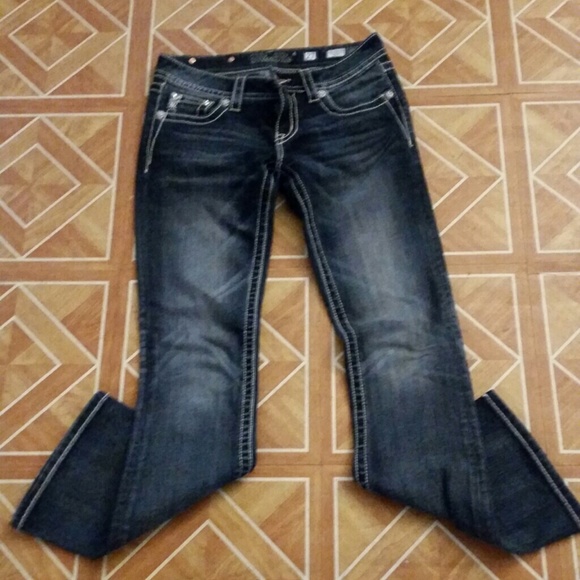 Miss Me boot cut dark wash jeans