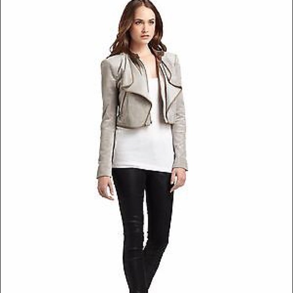 🎀 BCBG MAXAZRIA Sloan Vegan Suede Cropped Moto Jacket 🎀 - Picture 2 of 3