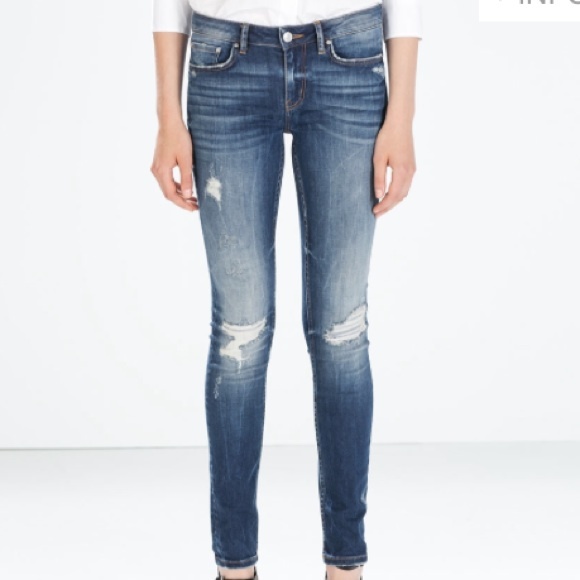 Zara skinny mid rise jeans. Size 2