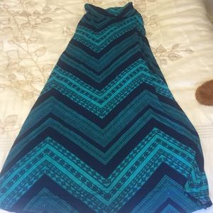 Tribal patterned maxi skirt!
