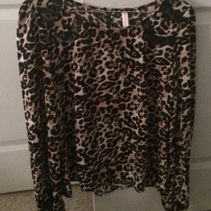 Xhiliration cheetah print blouse!