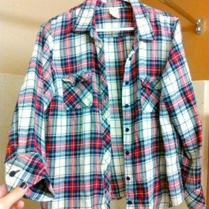 Red & Blue Plaid Cotton Flannel