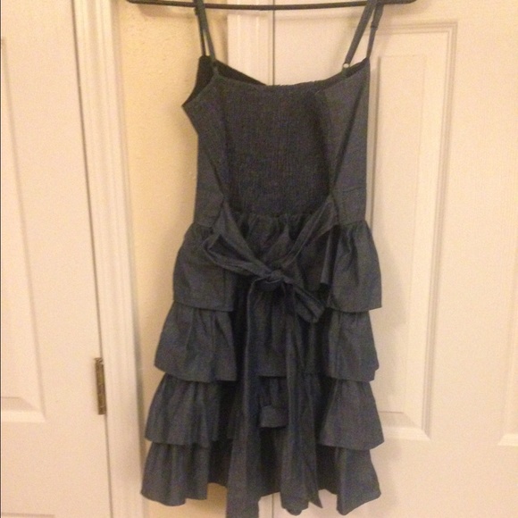 ⭐️ JEAN RUFFLE MINI DRESS⭐️ - Picture 2 of 3