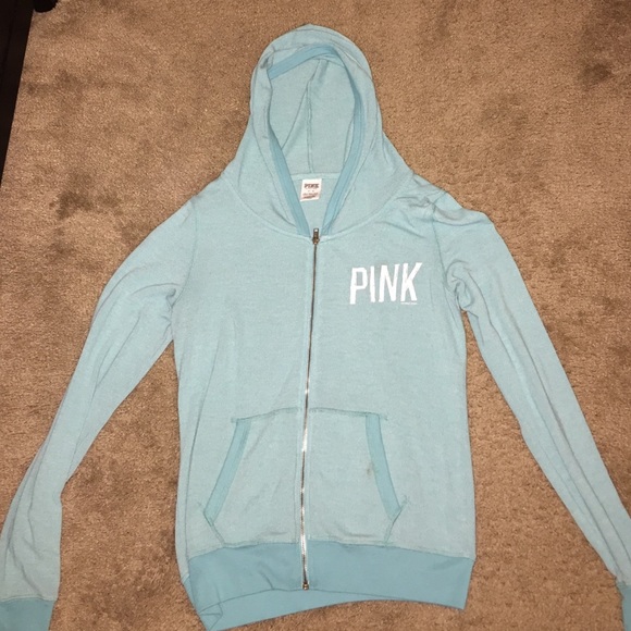 Blue PINK zip up sweatshirt