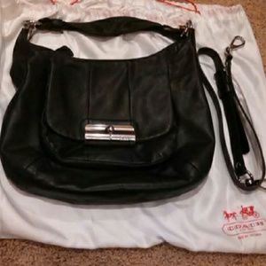 NWOT Coach Kristen Black Leather Hobo Bag