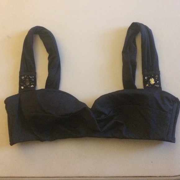 NWOT Badgely Mischka Size 12 Embellished BikiniTop