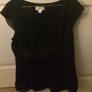Loft fitted black blouse!