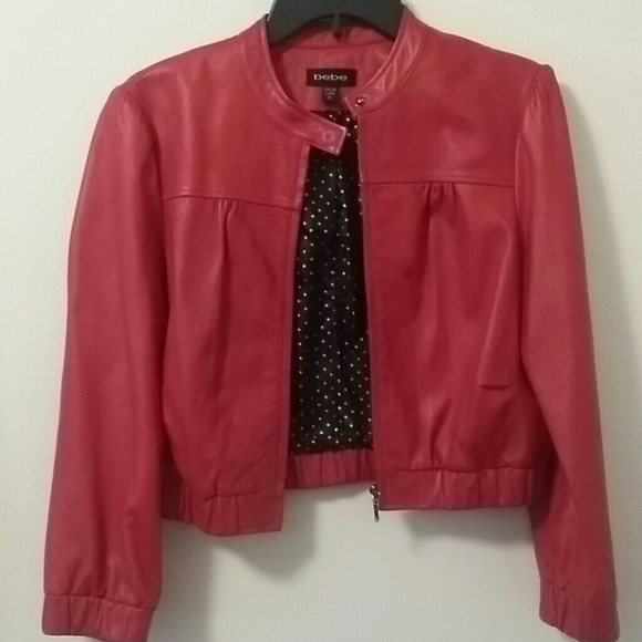 ❤❤BEBE 100 % LEATHER JACKET - Picture 2 of 5