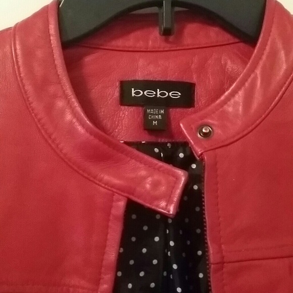 ❤❤BEBE 100 % LEATHER JACKET - Picture 3 of 5