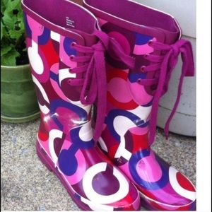 Coach rain boots