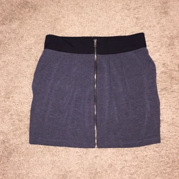 Grey and black pencil skirt