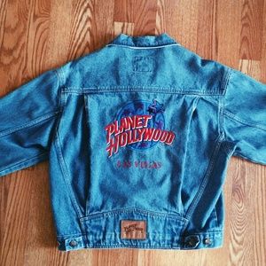 Vintage Planet Hollywood Denim Jacket! 🌟