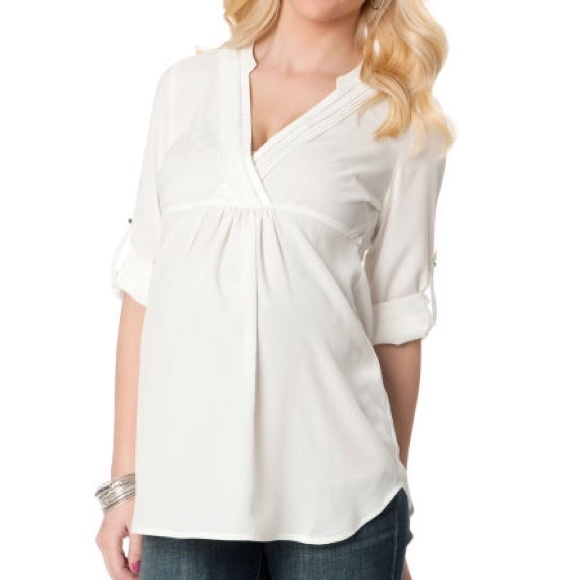 Black Motherhood Maternity 3/4 Sleeve Blouse