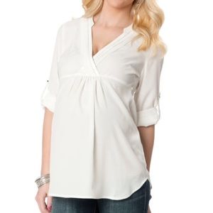 Black Motherhood Maternity 3/4 Sleeve Blouse