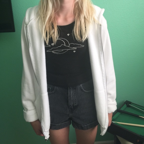 🌺 NWT American Apparel white hoodie size M