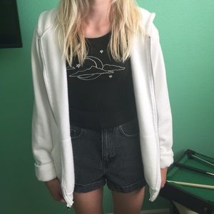 🌺 NWT American Apparel white hoodie size M