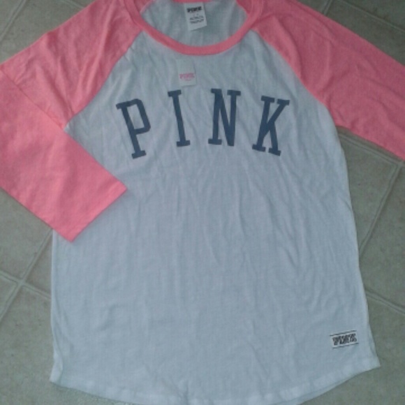 PINK Victoria's Secret Sweaters - PINK Victoria's Secret baseball tee