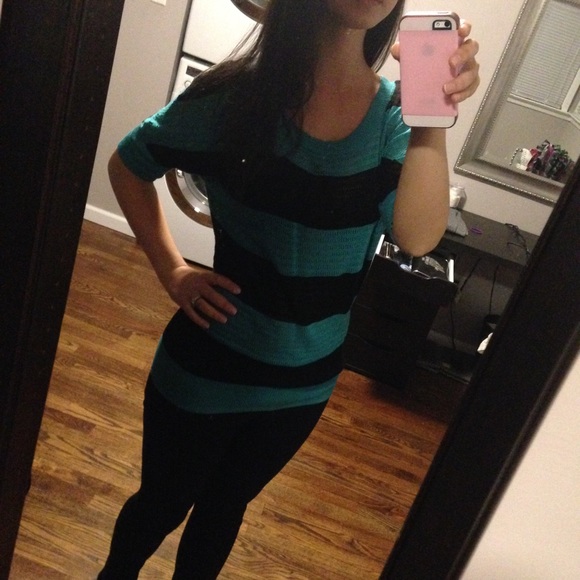 Black and teal sweater - Picture 3 of 3